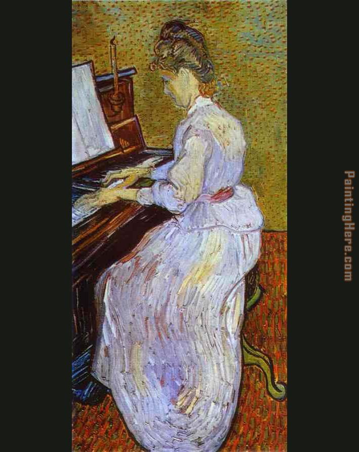 Vincent van Gogh Mademoiselle Gachet at Piano